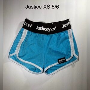 Justice Sport Kids Blue and Black Athletic Shorts